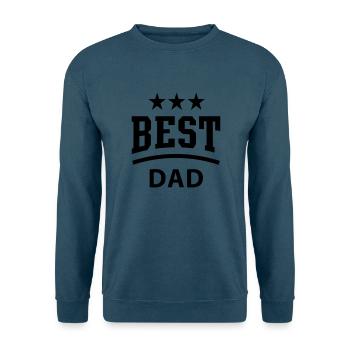 BEST DAD 3 Star - Unisex Pullover - Indigoblau - Vorne