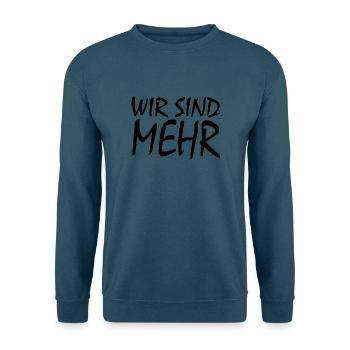 WIR SIND MEHR - Unisex Pullover - Indigoblau - Vorne