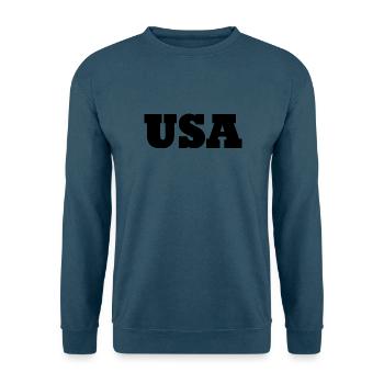 Usa - Unisex Pullover - Indigoblau - Vorne