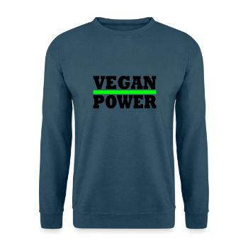 vegan power - Unisex Pullover - Indigoblau - Vorne