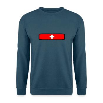 Schweizer Flagge - Unisex Pullover - Indigoblau - Vorne