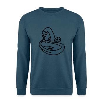 Wasserhahn - line - Unisex Pullover - Indigoblau - Vorne
