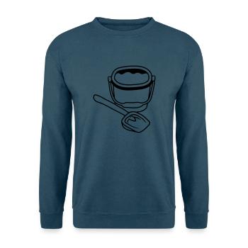 clipart spass sand roter eimer schaufel sandkasten - Unisex Pullover - Indigoblau - Vorne