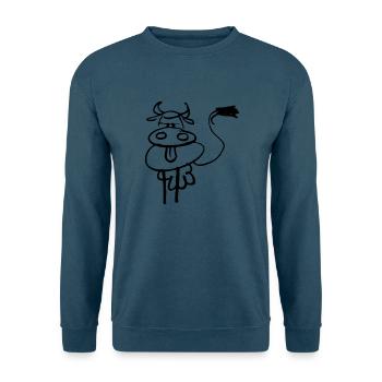 eine Kuh - Unisex Pullover - Indigoblau - Vorne