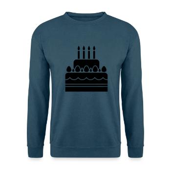 Torte - Geburtstag - Unisex Pullover - Indigoblau - Vorne