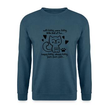 soft kitty, warm kitty, little ball of fur... - Unisex Pullover - Indigoblau - Vorne