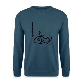 Fisch Angelhaken - line - Unisex Pullover - Indigoblau - Vorne