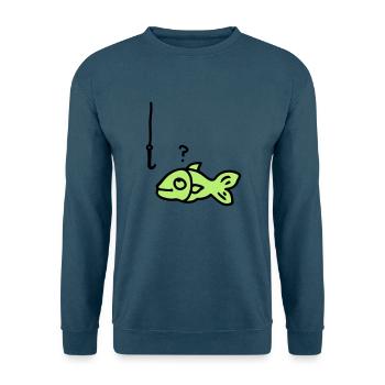 Fisch Angelhaken - Unisex Pullover - Indigoblau - Vorne