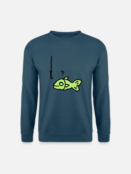 Fisch Angelhaken - Unisex Pullover - Indigoblau