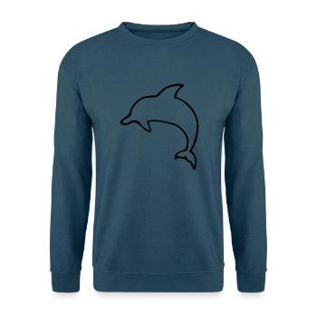 Delphin,Meer,Sealife,Delfine,Unterwasser, Tier - Unisex Pullover - Indigoblau - Vorne