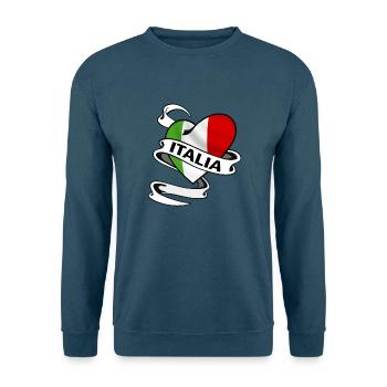 italien herz - Unisex Pullover - Indigoblau - Vorne