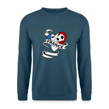 France Football tricolor Herz - Unisex Pullover - Indigoblau - Vorne