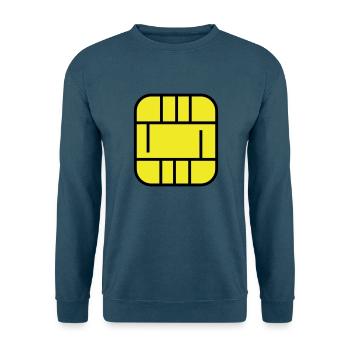 Mikrochip - Unisex Pullover - Indigoblau - Vorne