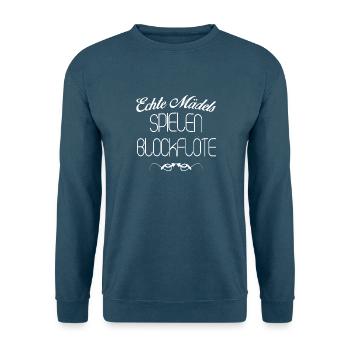 BLOCKFLÖTE MÄDELS - Unisex Pullover - Indigoblau - Vorne