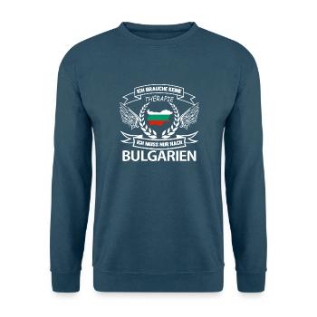 Ich Brauche Keine Therapie - Bulgarien Geschenk - Unisex Pullover - Indigoblau - Vorne