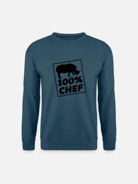 chef nashorn - Unisex Pullover - Indigoblau
