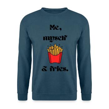 Me, Myself & Fries - Unisex Pullover - Indigoblau - Vorne