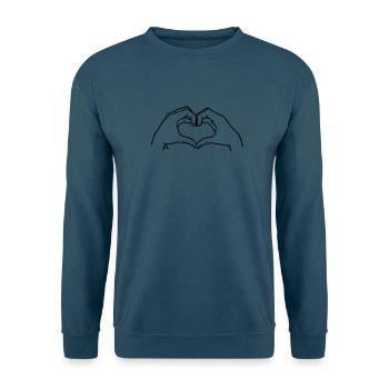 Die Geste der Liebe - Unisex Pullover - Indigoblau - Vorne