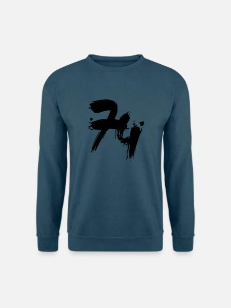 74 design zahl - z05 - Unisex Pullover - Indigoblau