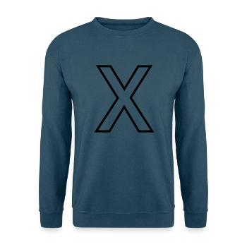 X - Unisex Pullover - Indigoblau - Vorne