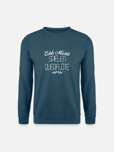 QUERFLÖTE ECHTE MAeDELS - Unisex Pullover - Indigoblau