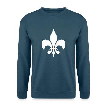 Fleur-de-lys - Unisex Pullover - Indigoblau - Vorne