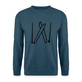 Skier,Feiertag,Spaß,Gletscher,Sport,Steigung,Berg, - Unisex Pullover - Indigoblau - Vorne