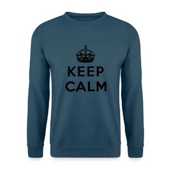 Keep Calm - Unisex Pullover - Indigoblau - Vorne