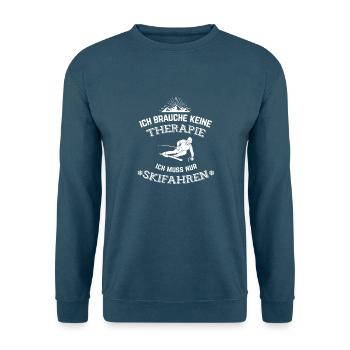 Ski Therapie - Unisex Pullover - Indigoblau - Vorne