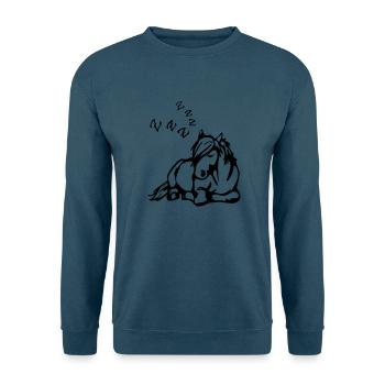 ZZZ Schlafendes Pferd - Unisex Pullover - Indigoblau - Vorne
