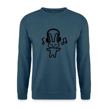 Häschen Musik - line - Unisex Pullover - Indigoblau - Vorne