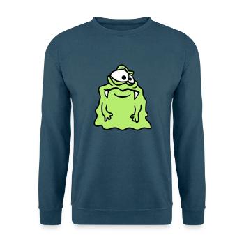 glibber schleim ekelig schleimig gesicht kopf mons - Unisex Pullover - Indigoblau - Vorne