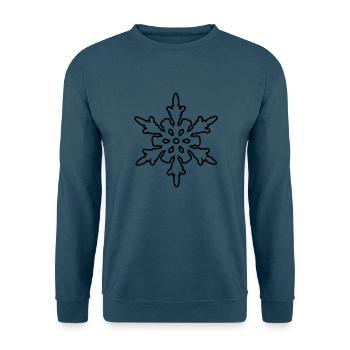 winter kalt schnee sterne frohe christmas weihnach - Unisex Pullover - Indigoblau - Vorne