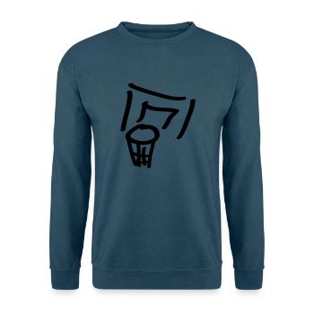 basketball korb - Unisex Pullover - Indigoblau - Vorne