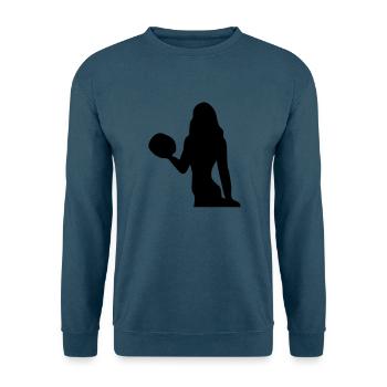 fitness girl weights - Unisex Pullover - Indigoblau - Vorne