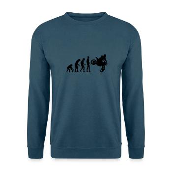 Human Evolution Motocross - Unisex Pullover - Indigoblau - Vorne