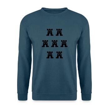 Sieben Burgen Siebenbürgen 232 einfarbig - Unisex Pullover - Indigoblau - Vorne