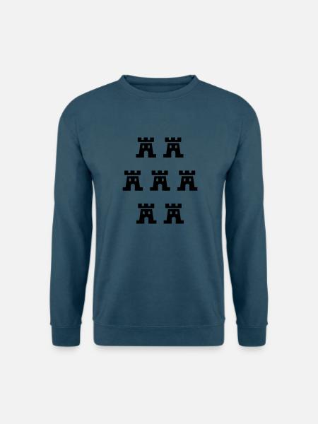 Sieben Burgen Siebenbürgen 232 einfarbig - Unisex Pullover - Indigoblau