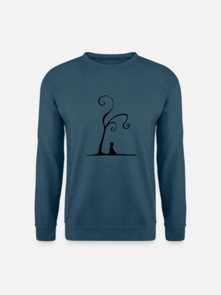 Meditation unter Baum - Unisex Pullover - Indigoblau