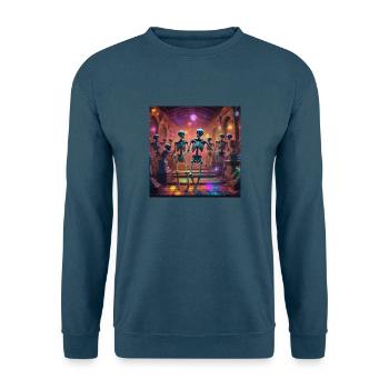 DIskothek Skelett - Unisex Pullover - Indigoblau - Vorne