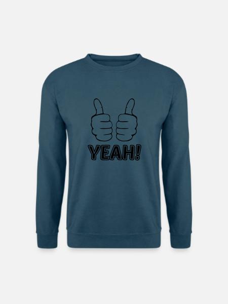 yeah Daumen hoch thumbs up erfolgreich läuft - Unisex Pullover - Indigoblau