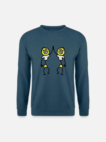 Two Friends - Unisex Pullover - Indigoblau