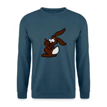 Hase stinkefinger mittelfinger - Unisex Pullover - Indigoblau - Vorne