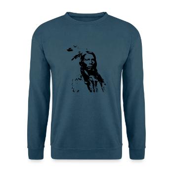 Indianer Haeuptling - Unisex Pullover - Indigoblau - Vorne