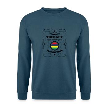 DON T NEED THERAPIE GO MAURITIUS - Unisex Pullover - Indigoblau - Vorne