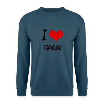 I Love Hobby Present bday TRAVELING - Unisex Pullover - Indigoblau - Vorne