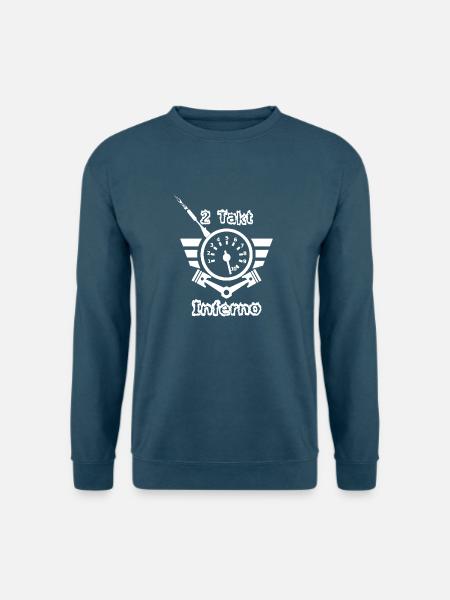 2Takt Inferno Logo Weiß - Unisex Pullover - Indigoblau