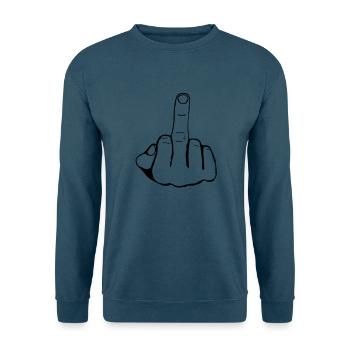 FUCK YOU - MITTELFINGER - STINKEFINGER - Unisex Pullover - Indigoblau - Vorne