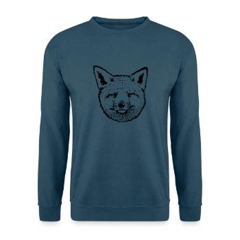 Fox Kopf - Unisex Pullover - Indigoblau - Vorne