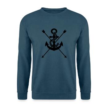 anchor arrow - Unisex Pullover - Indigoblau - Vorne